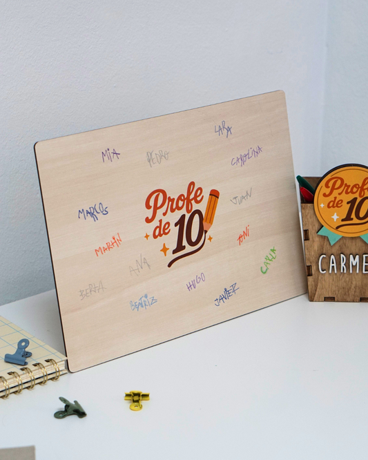 Tarjeta para dedicatorias - Profe