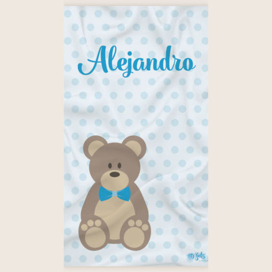 Toalla Personalizada Osito Azul