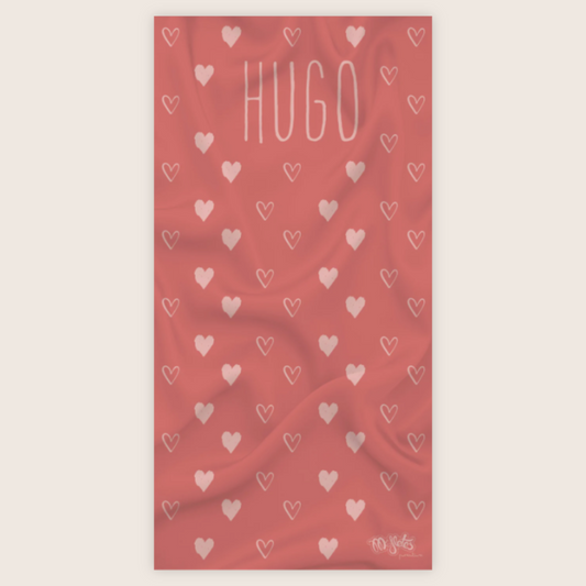 Toalla Personalizada Corazones