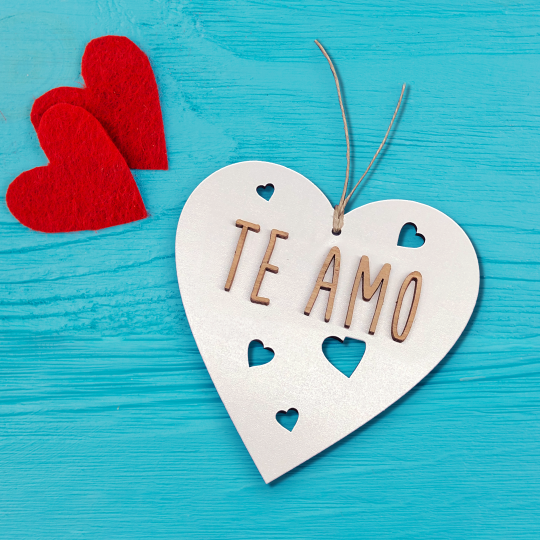 Corazón de Madera San Valentín Te Amo