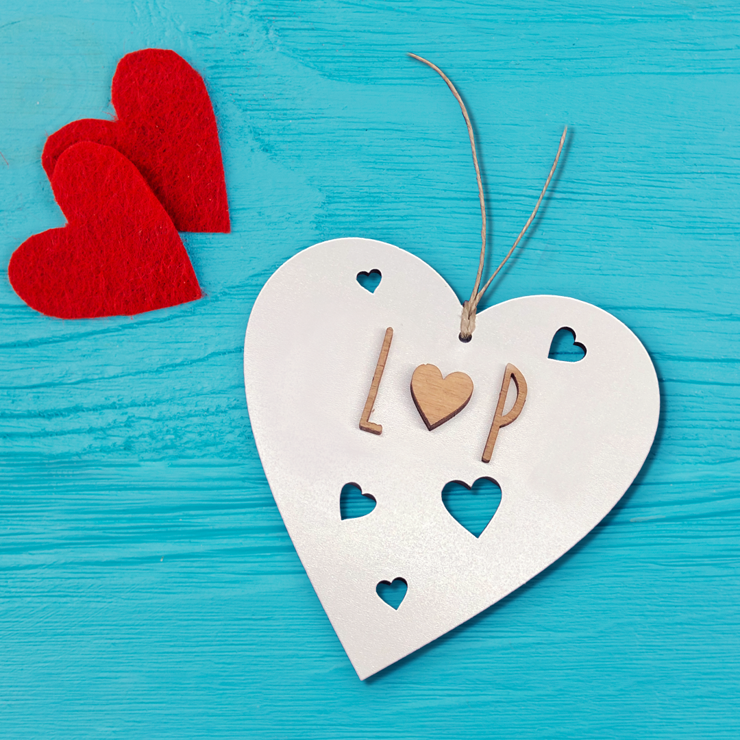 Corazón Personalizado de Madera San Valentín.