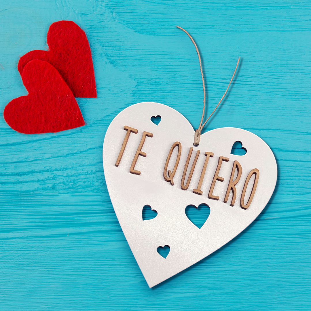 Corazón de Madera San Valentín Te Quiero