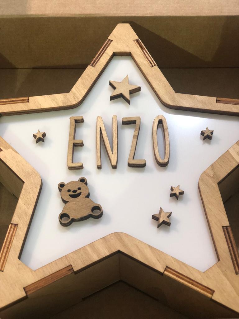 Lámpara Quitamiedos Estrella Osito