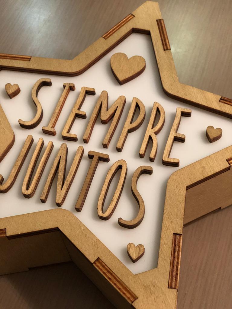 Lámpara SIEMPRE JUNTOS San Valentín