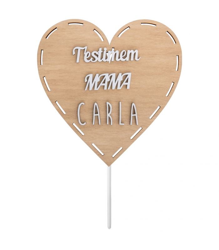 Topper Personalizado para Tartas - Corazón Grande