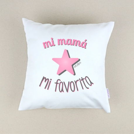 Cojín Personalizado rosa Mi mamá mi favorita