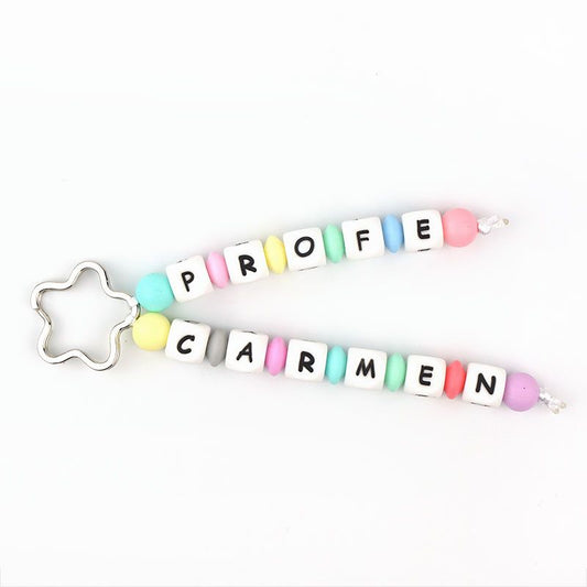 Llavero De Silicona Profe Personalizado