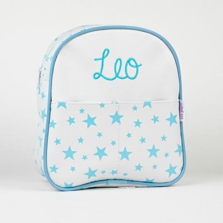 Mochila Infantil Personalizada Azul Estrellas
