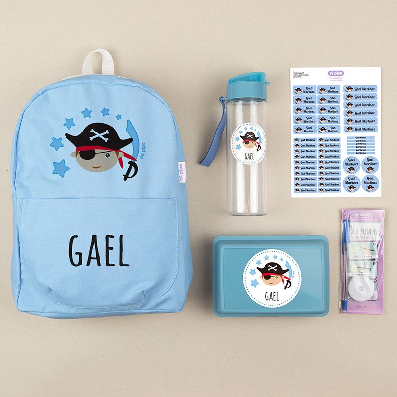 Pack Cole Personalizado Mochila Pirata Mofletes