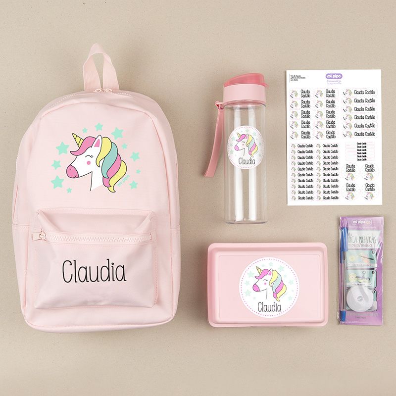 Mochila Guarderia Unicornio Personalizada Con Nombre - Nanoen