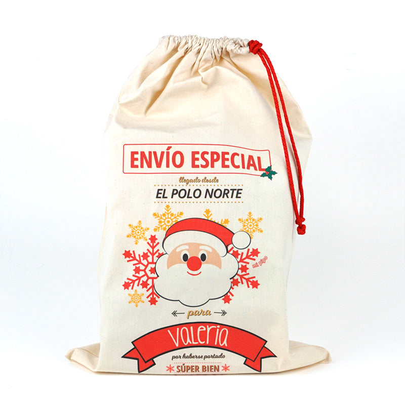 Saco Personalizado para Regalos Navidad Papá Noel
