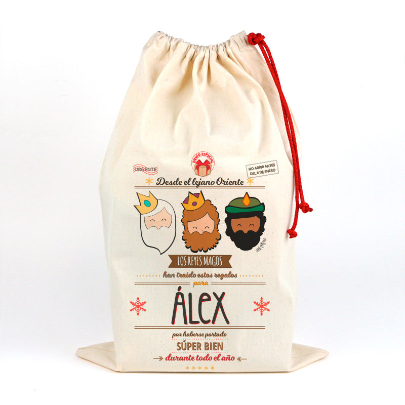 Saco Personalizado para Regalos Navidad Reyes Magos