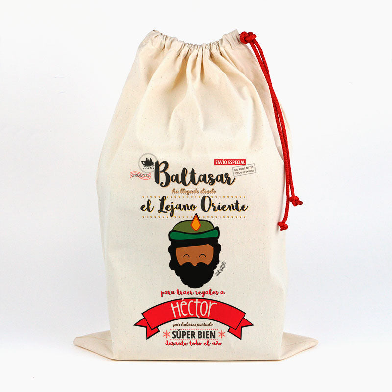 Saco Personalizado para Regalos Navidad Baltasar