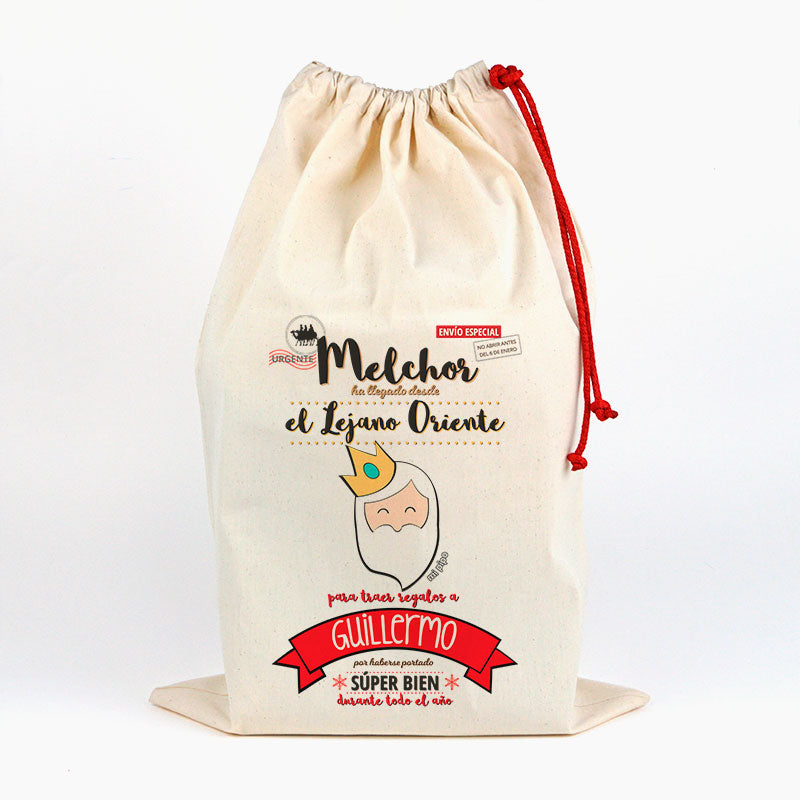 Saco Personalizado para Regalos Navidad Melchor