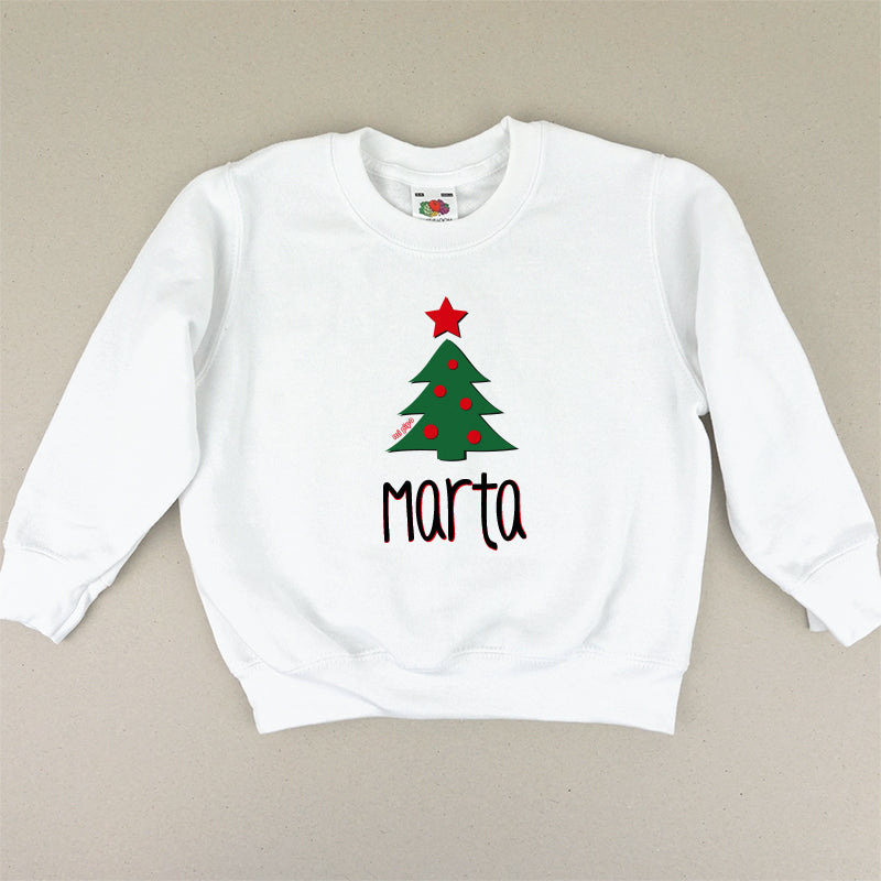 Sudadera Personalizada de Navidad para Adulto, niño o niña Árbol – Mofletes