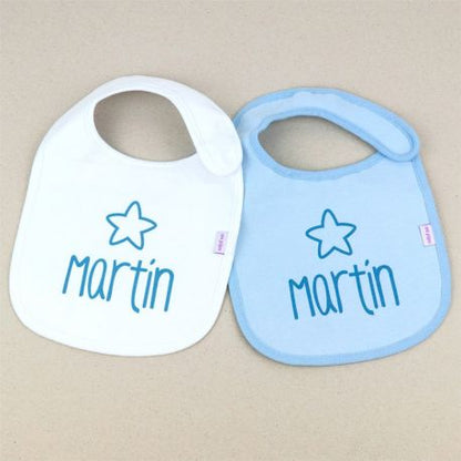 Baberos personalizados azul- pack de 2