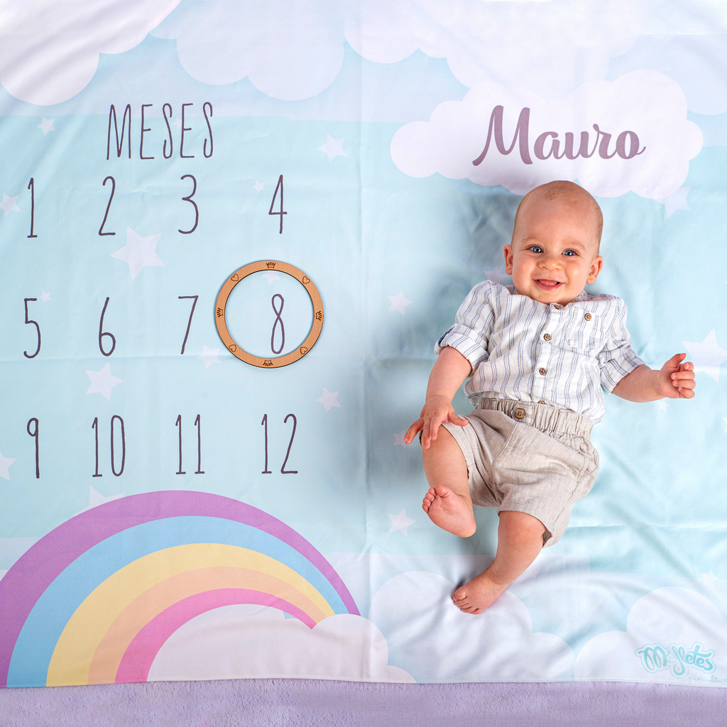 Manta Cumple Meses Medidor 【 PERSONALIZADA 】 – Mofletes