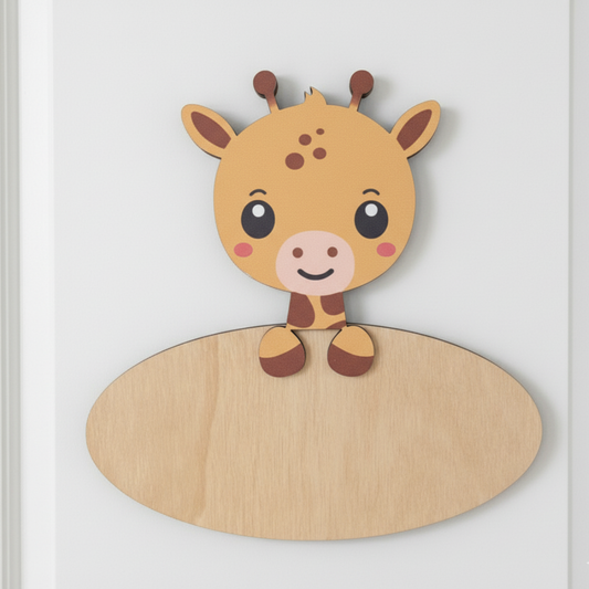 Placa de Madera Personalizada Jirafa