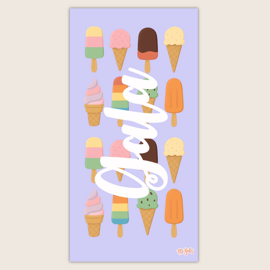 Toalla personalizada helados