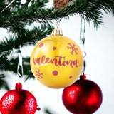 Bolas de Navidad Dorado Perla Personalizadas