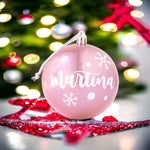 Bolas de Navidad Rosa Perla Personalizadas