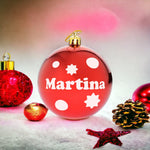 Bolas de Navidad Rojas Personalizadas