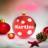 Bolas de Navidad Rojas Personalizadas