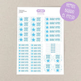 Pack 46 Etiquetas Personalizadas para objetos Estrella Azul