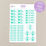 Pack 46 Etiquetas Personalizadas para objetos Estrella Menta