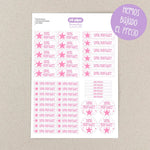 Pack 46 Etiquetas Personalizadas para objetos Estrella Rosa
