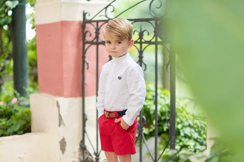 Camisa Manga Larga Blanca de Dolce Petit