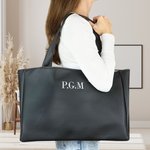 Bolso Shopper Polipiel Negro Personalizado