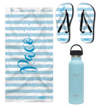 Pack Viva el Verano Mofletes Puericultura toallas chanclas botella termo personalizados