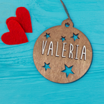 Bola Personalizada de Madera San Valentín.