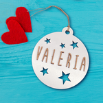 Bola Personalizada de Madera San Valentín.