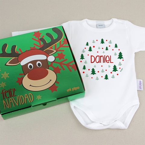 Body Personalizado de Navidad 1 mes, 6 meses, 12 meses