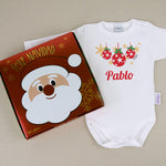 Body Personalizado de Navidad 1 mes, 6 meses, 12 meses