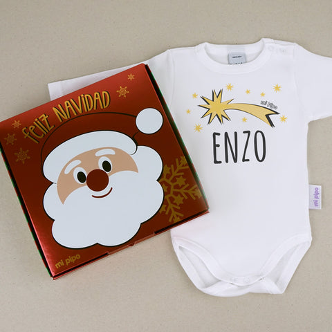 Body Personalizado de Navidad 1 mes, 6 meses, 12 meses