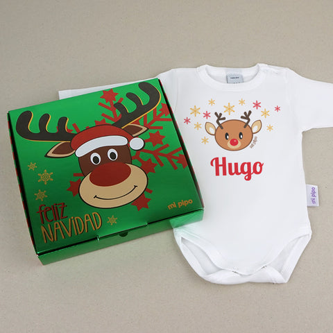 Body Personalizado de Navidad 1 mes, 6 meses, 12 meses