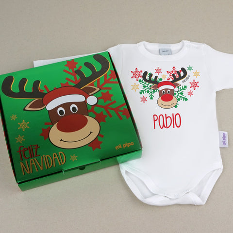 Body Personalizado de Navidad 1 mes, 6 meses, 12 meses