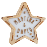Lámpara Personalizada 2 Nombres-Estrellas