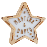 Lámpara Personalizada 2 Nombres-Estrellas
