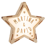 Lámpara Personalizada 2 Nombres-Estrellas