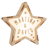 Lámpara Personalizada 2 Nombres-Estrellas