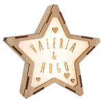 Lámpara Personalizada 2 Nombres-Corazones