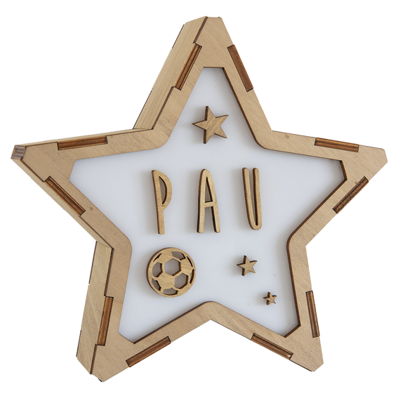 Lámpara Personalizada Pelota con Estrellas