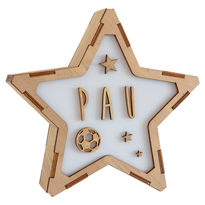 Lámpara Personalizada Pelota con Estrellas