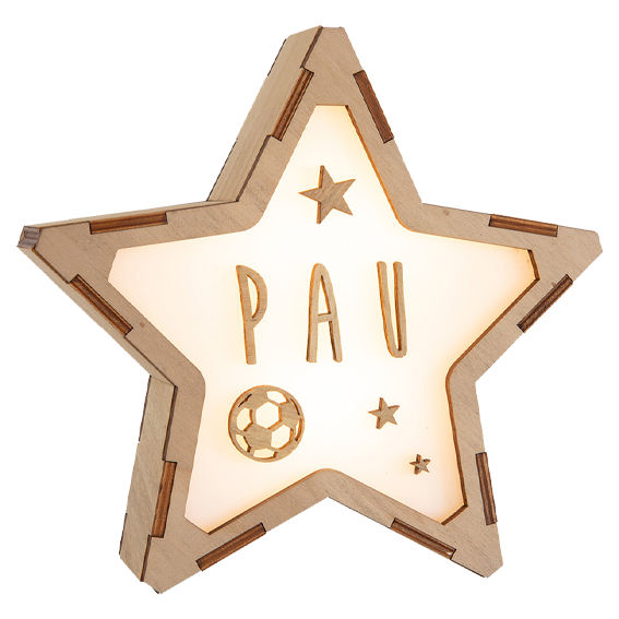 Lámpara Personalizada Pelota con Estrellas
