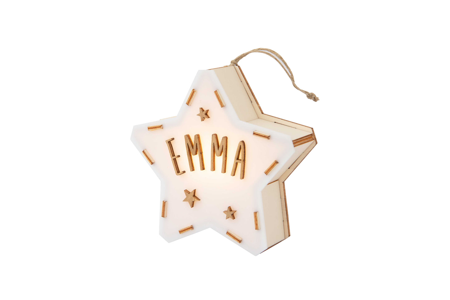 Mini Lámpara Estrella Personalizada Mofletes Puericultura