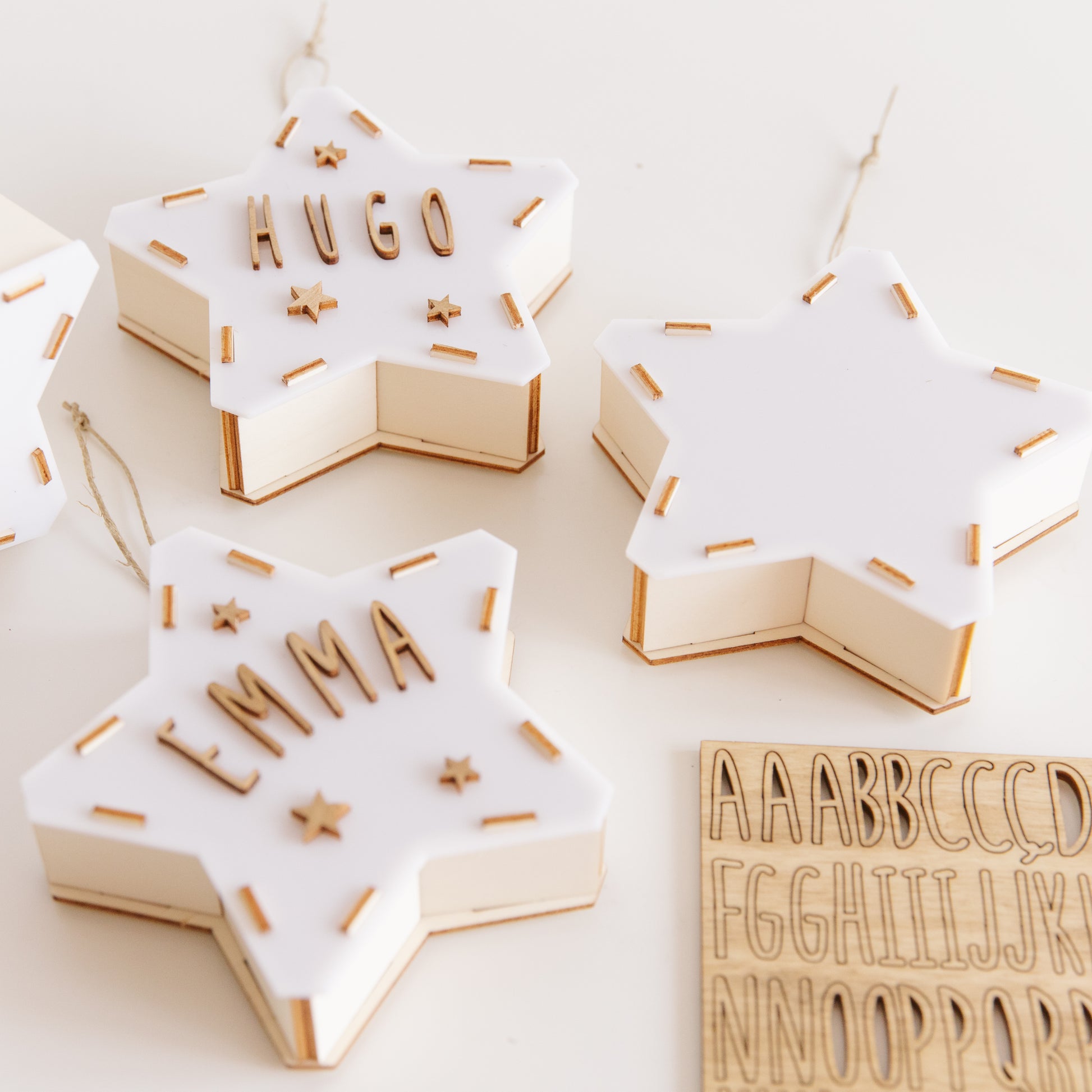 Mini Lámpara Estrella Personalizada Mofletes Puericultura